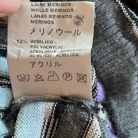 Missoni Purple and Gray striped Cardigan 44 - Picture 6 of 6